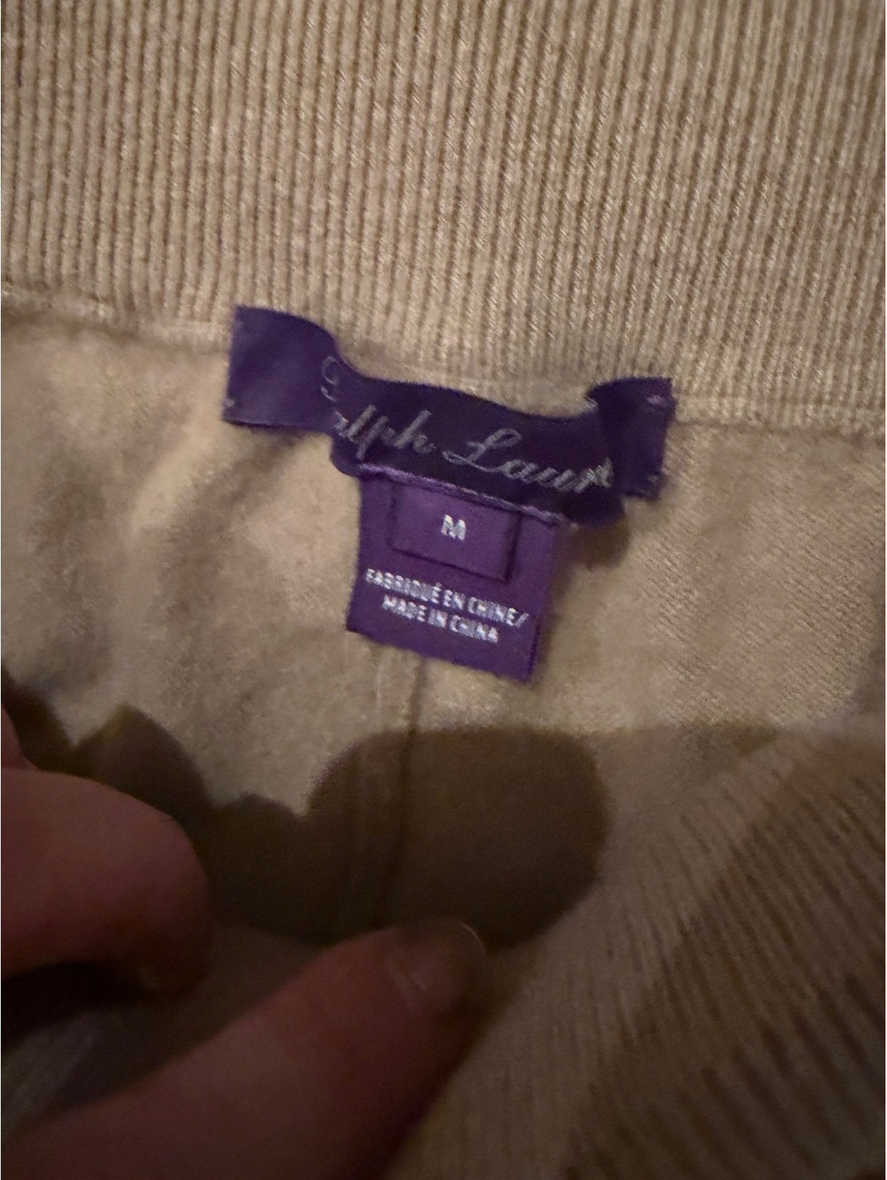 Excellent Ralph Lauren Purple Label cream beige camel cashmere jogger pant M - Picture 3 of 5